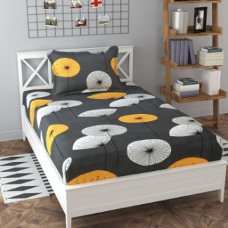 240 TC Microfiber Single Printed Bedsheet(Pack of 1, Multicolour)